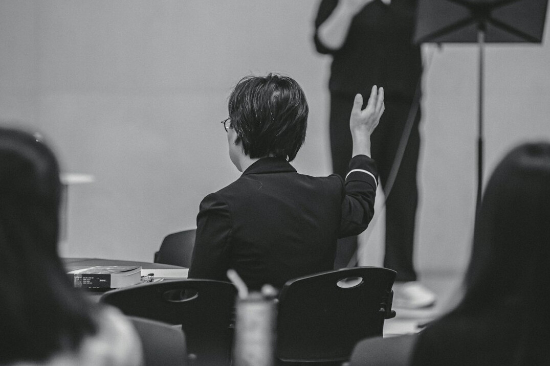 confident person speaking to audience