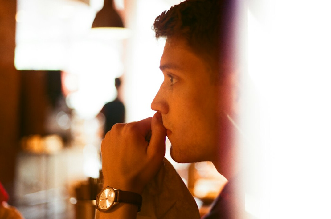 person reflecting after conversation