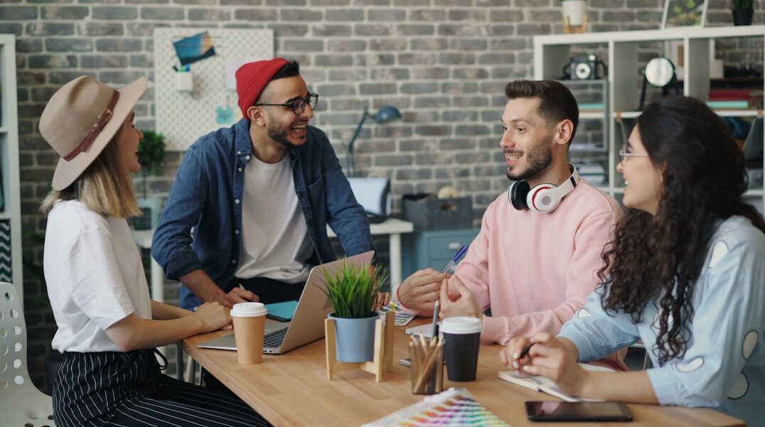 people having positive conversation